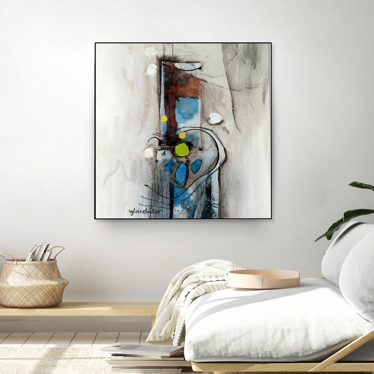 Quintuplés (Détail 1) by Sylvie Cloutier on GIANT ART - blue abstract