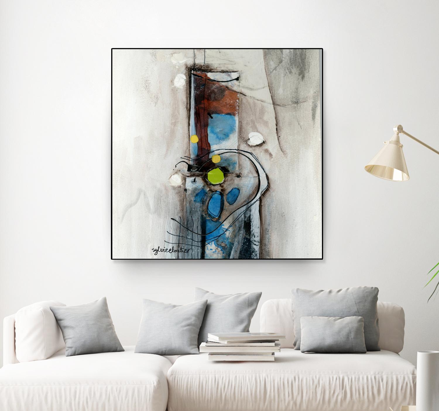 Quintuplés (Détail 1) by Sylvie Cloutier on GIANT ART - blue abstract