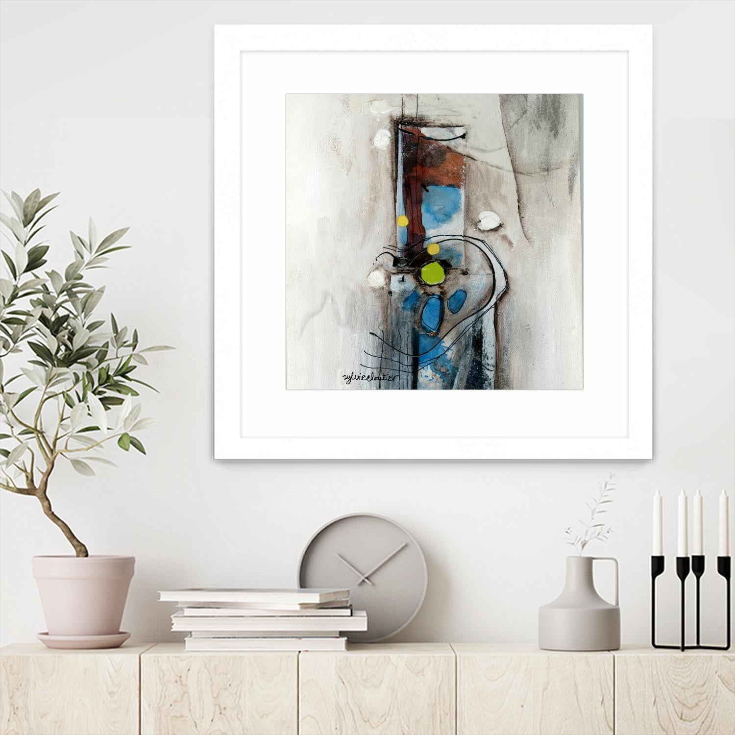 Quintuplés (Détail 1) by Sylvie Cloutier on GIANT ART - blue abstract