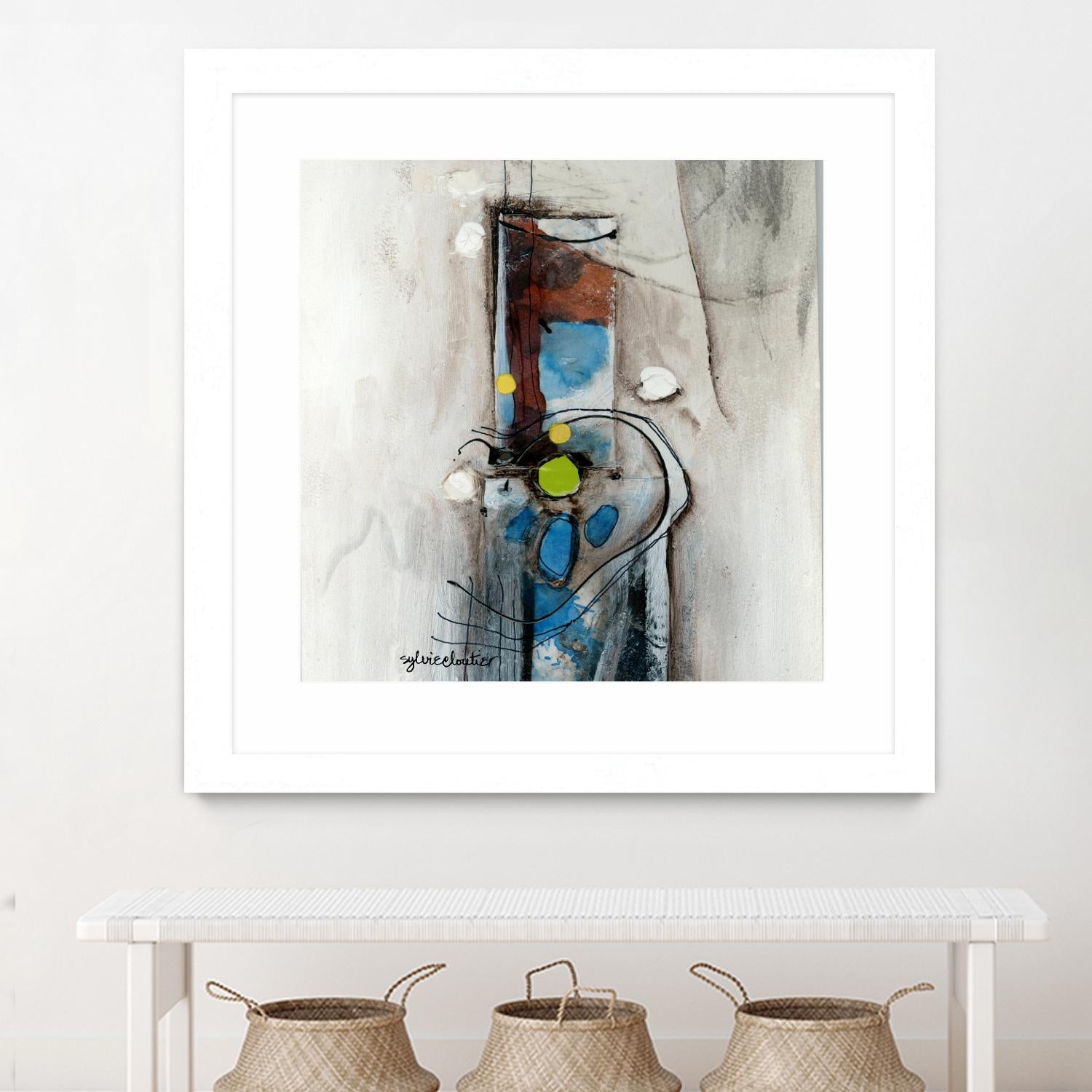 Quintuplés (Détail 1) by Sylvie Cloutier on GIANT ART - blue abstract