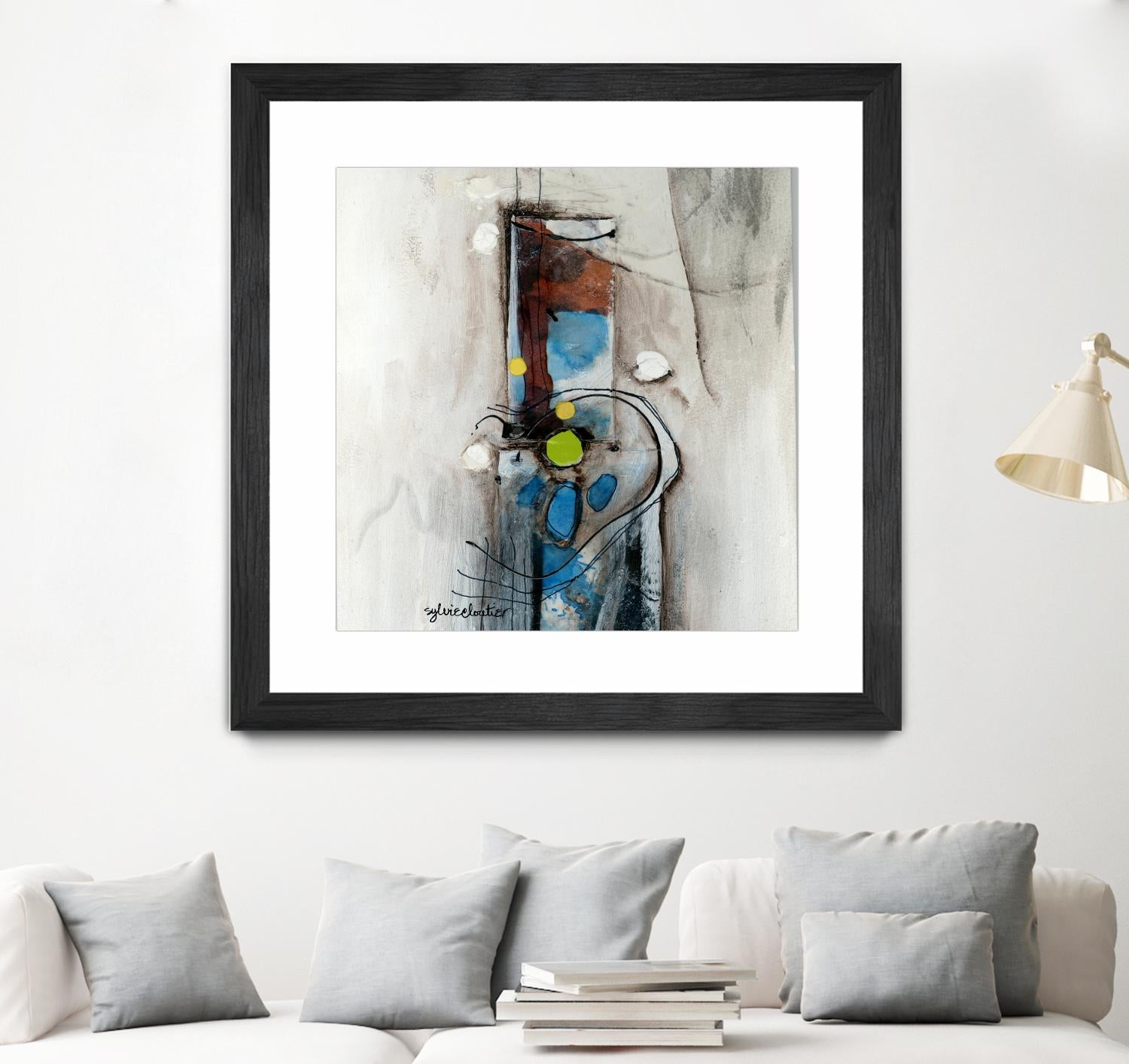 Quintuplés (Détail 1) by Sylvie Cloutier on GIANT ART - blue abstract