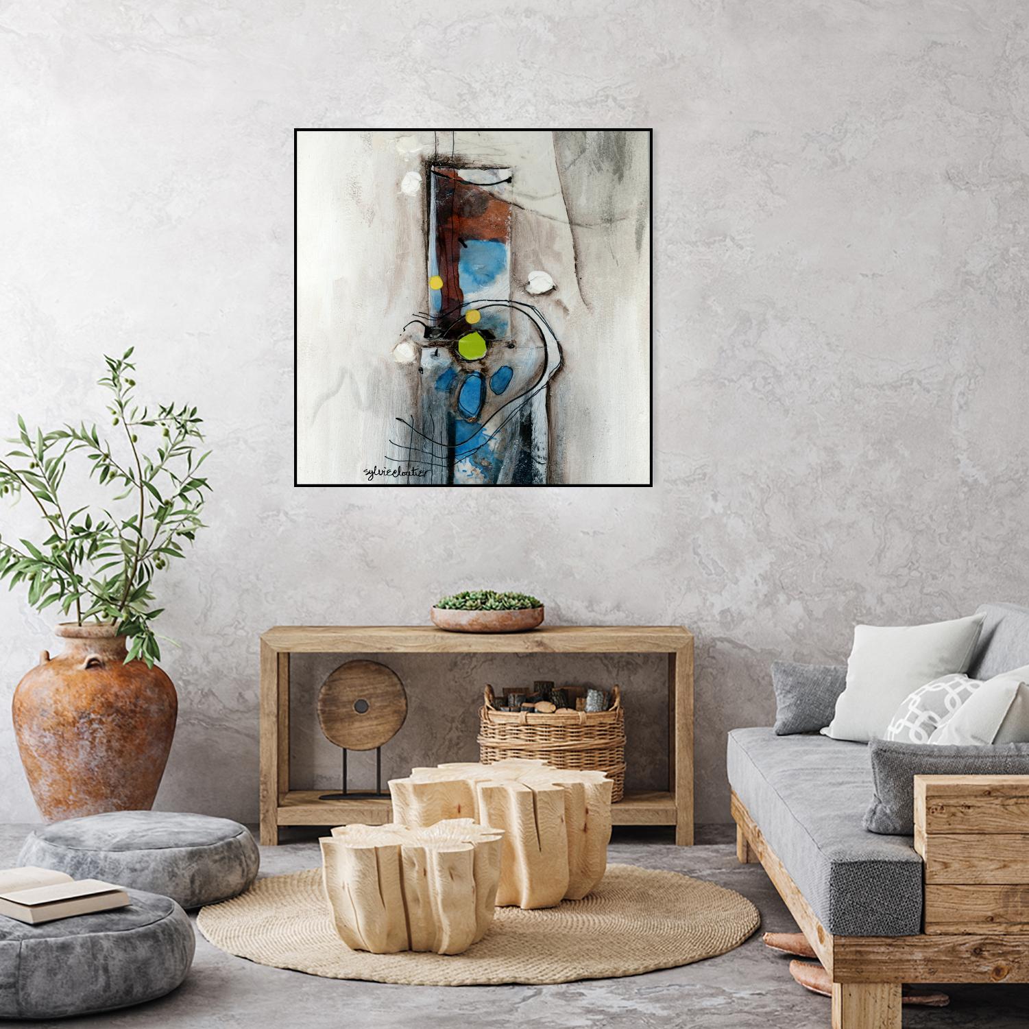 Quintuplés (Détail 1) by Sylvie Cloutier on GIANT ART - blue abstract