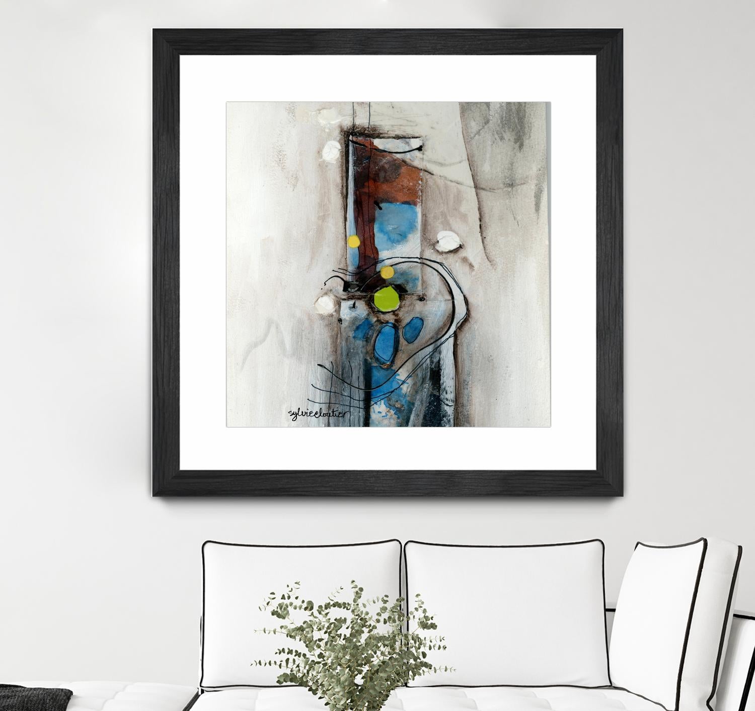 Quintuplés (Détail 1) by Sylvie Cloutier on GIANT ART - blue abstract