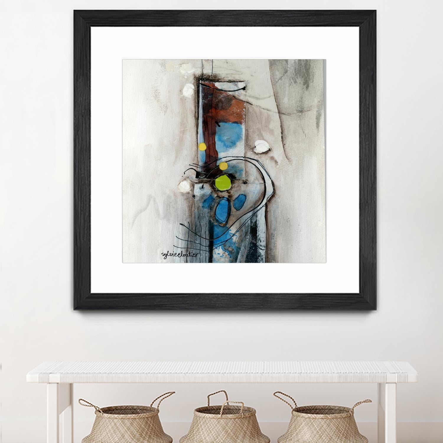 Quintuplés (Détail 1) by Sylvie Cloutier on GIANT ART - blue abstract