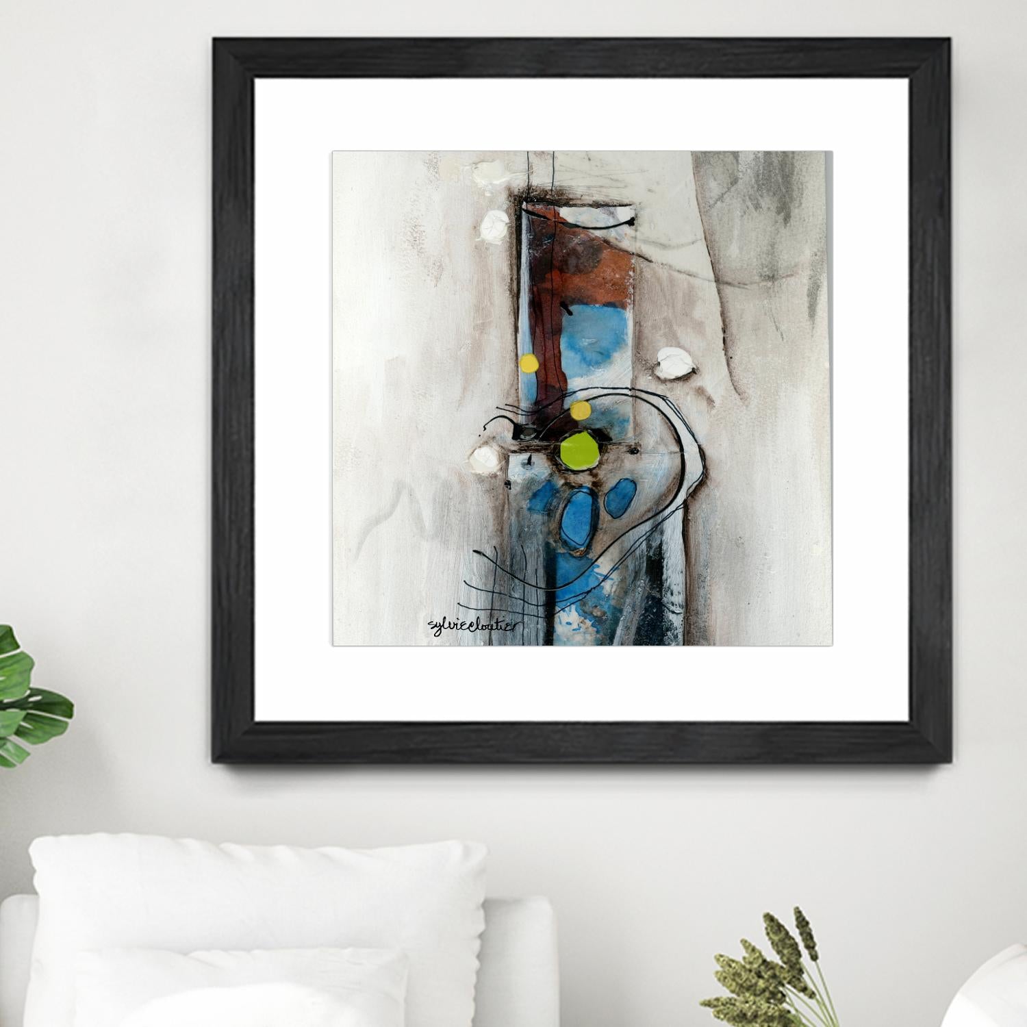 Quintuplés (Détail 1) by Sylvie Cloutier on GIANT ART - blue abstract