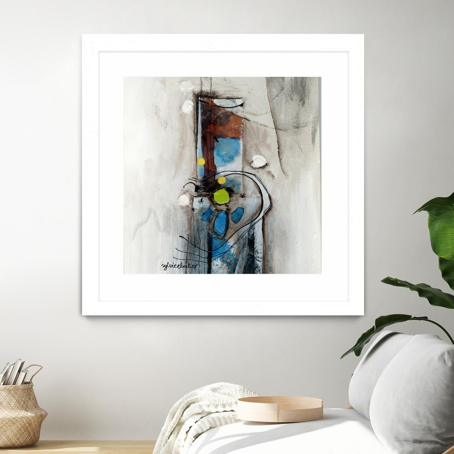 Quintuplés (Détail 1) by Sylvie Cloutier on GIANT ART - blue abstract