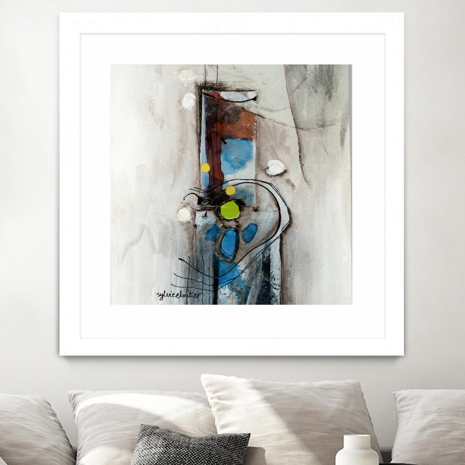 Quintuplés (Détail 1) by Sylvie Cloutier on GIANT ART - blue abstract