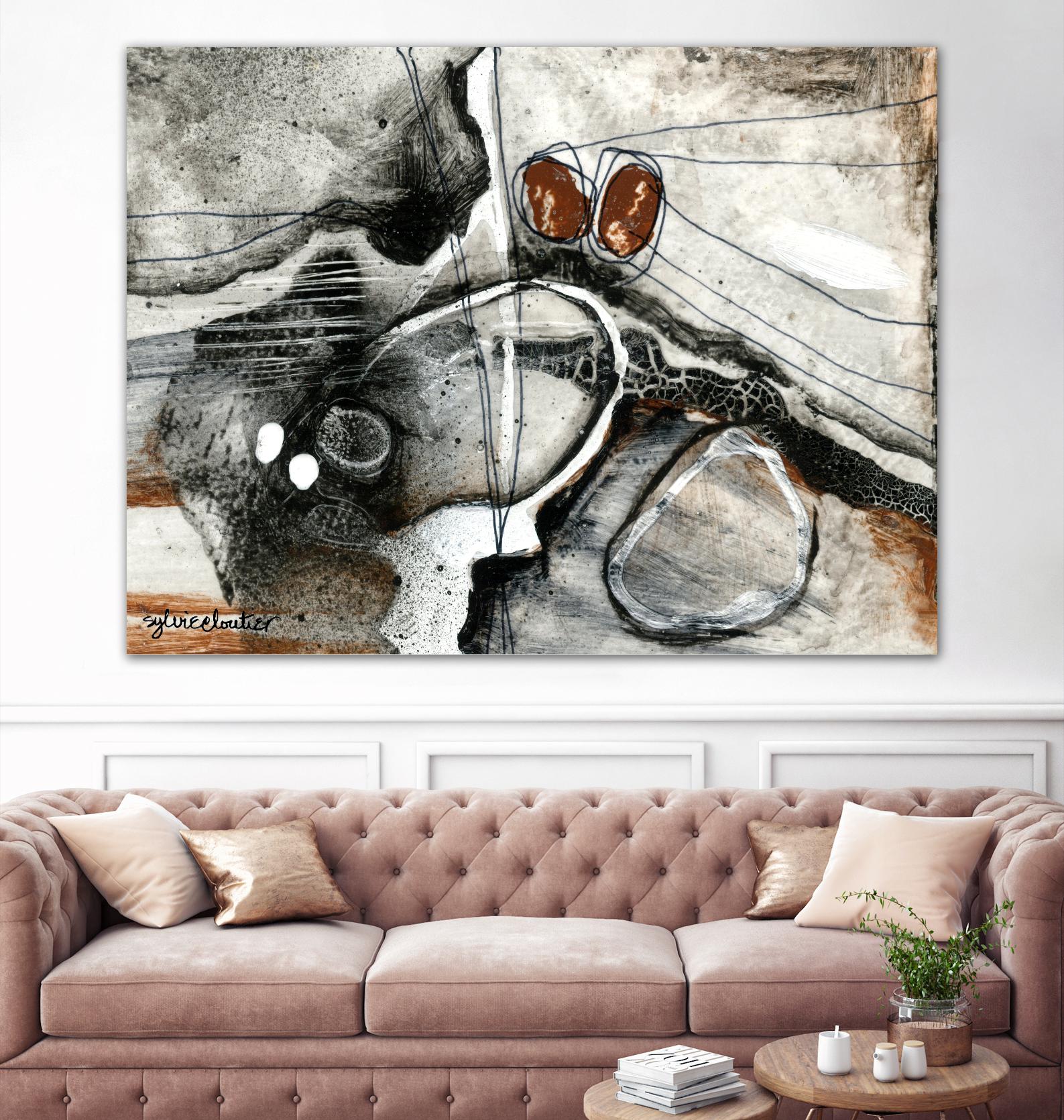 Complexe rocheux (Détail 1) by Sylvie Cloutier on GIANT ART - brown abstract