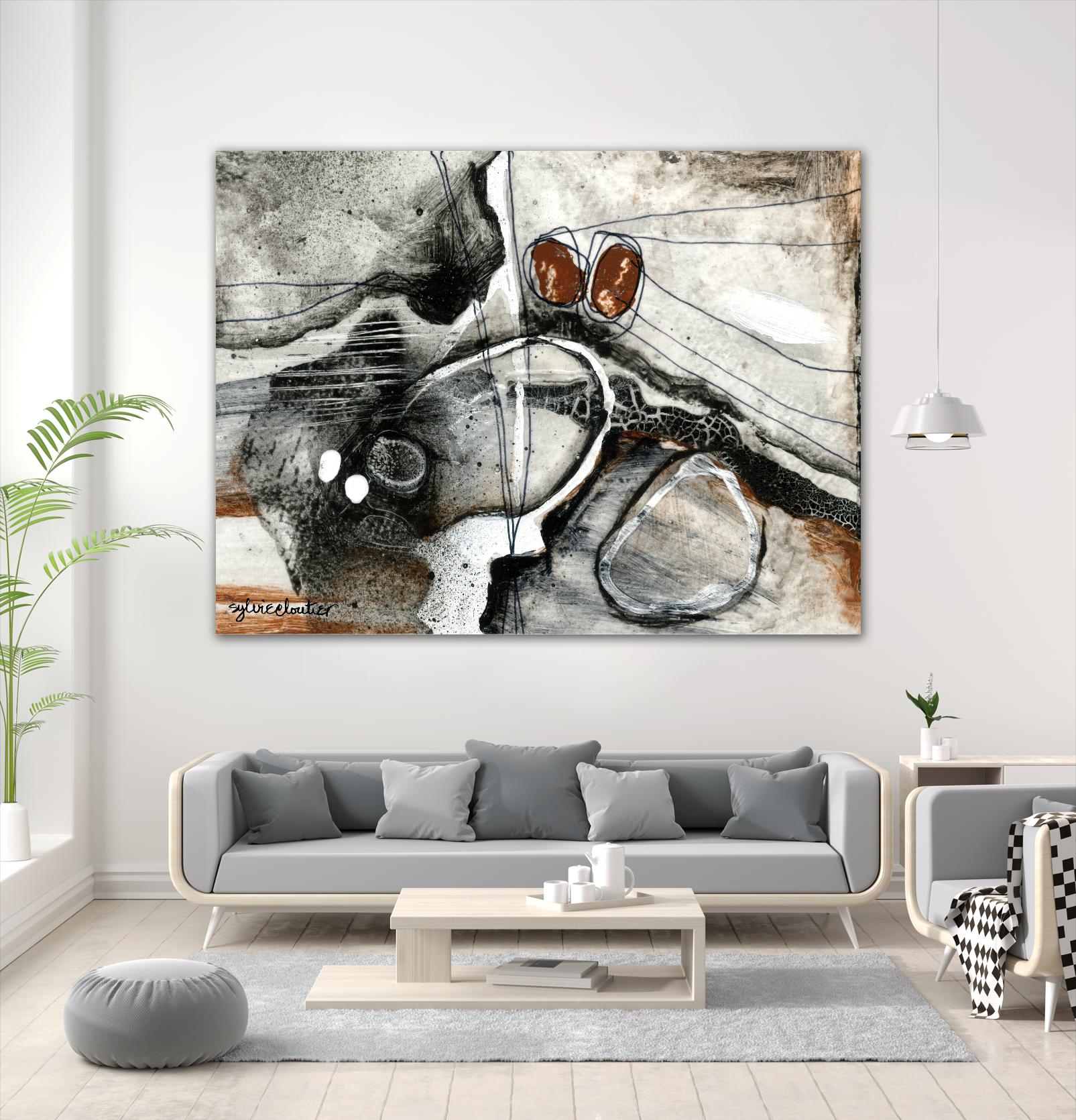 Complexe rocheux (Détail 1) by Sylvie Cloutier on GIANT ART - brown abstract