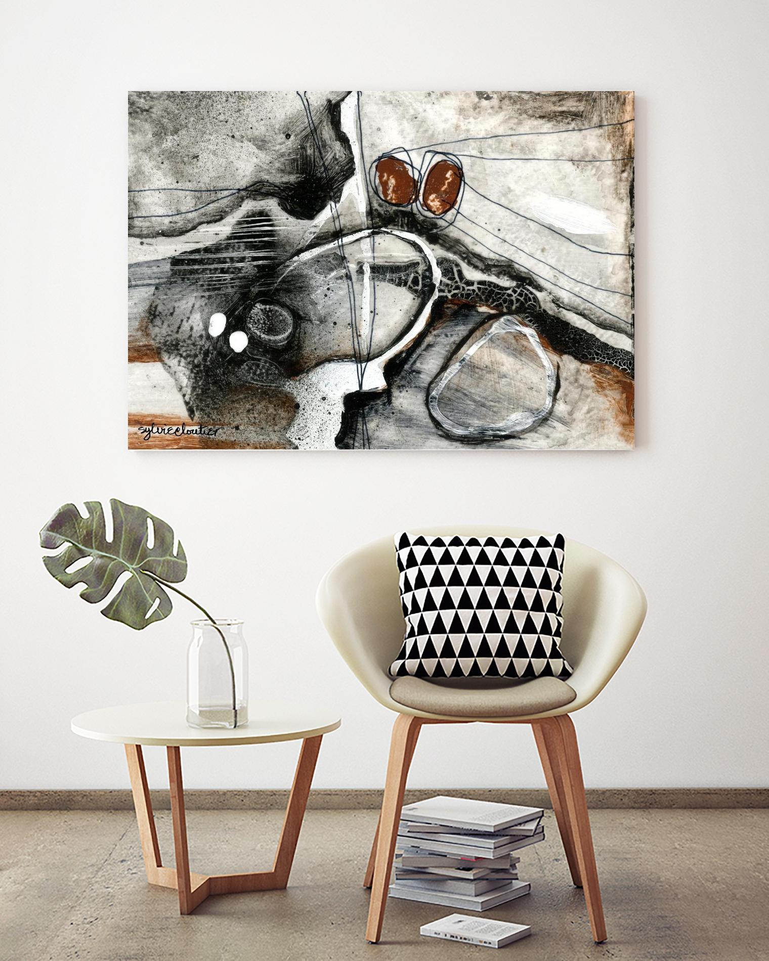 Complexe rocheux (Détail 1) by Sylvie Cloutier on GIANT ART - brown abstract