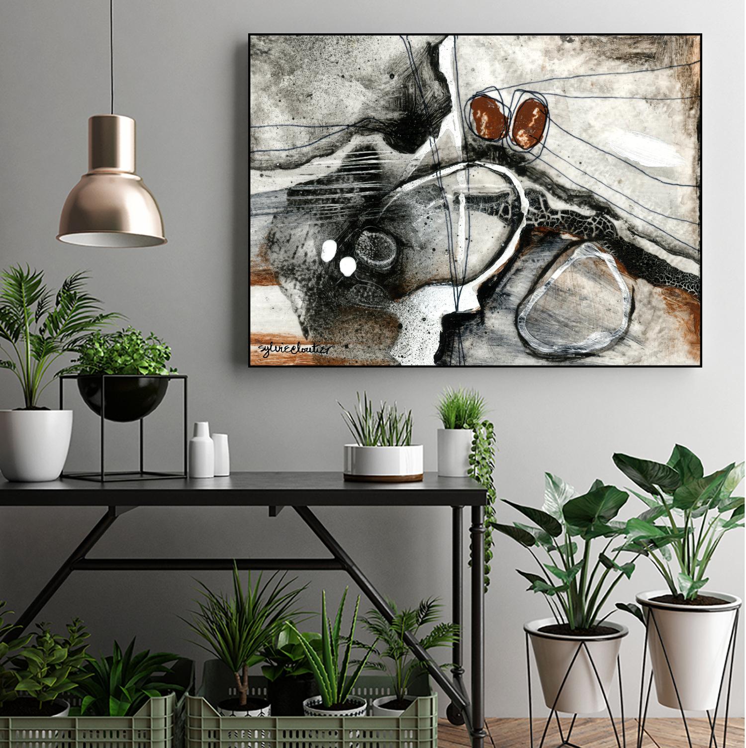 Complexe rocheux (Détail 1) by Sylvie Cloutier on GIANT ART - brown abstract