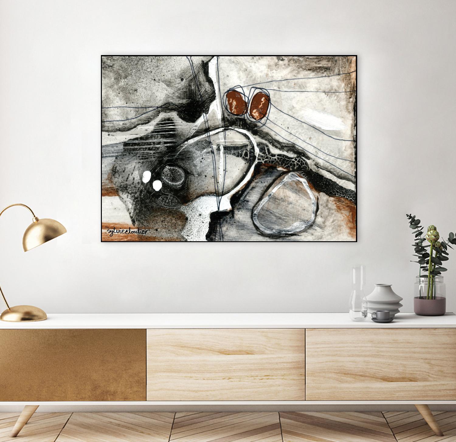 Complexe rocheux (Détail 1) by Sylvie Cloutier on GIANT ART - brown abstract