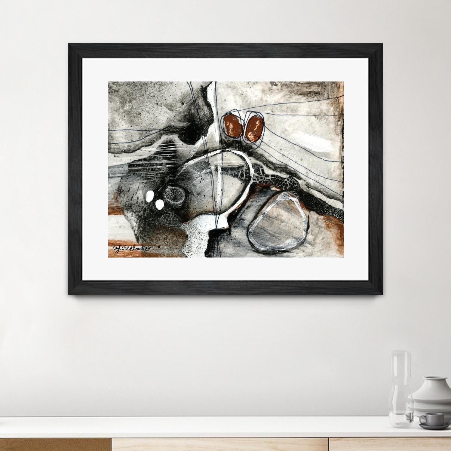 Complexe rocheux (Détail 1) by Sylvie Cloutier on GIANT ART - brown abstract