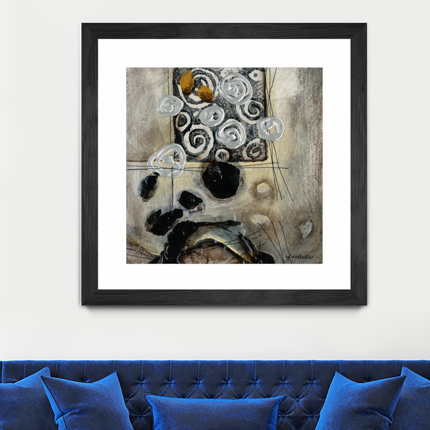 Signe de terre 3 (Détail 2) by Sylvie Cloutier on GIANT ART - grey abstract