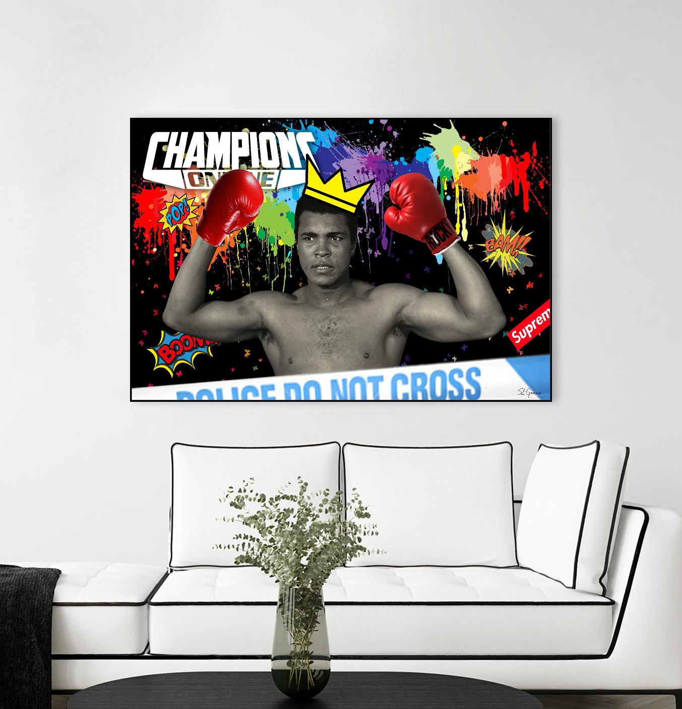 Background abstract by Carole St-Germain on GIANT ART - red digital pop art