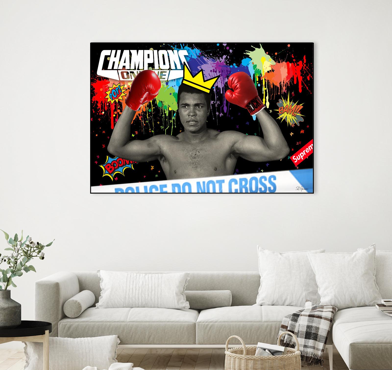 Background abstract by Carole St-Germain on GIANT ART - red digital pop art