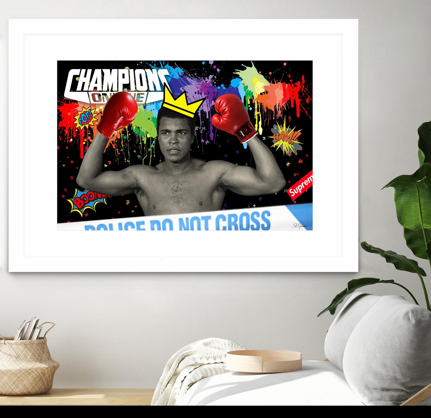 Background abstract by Carole St-Germain on GIANT ART - red digital boxer