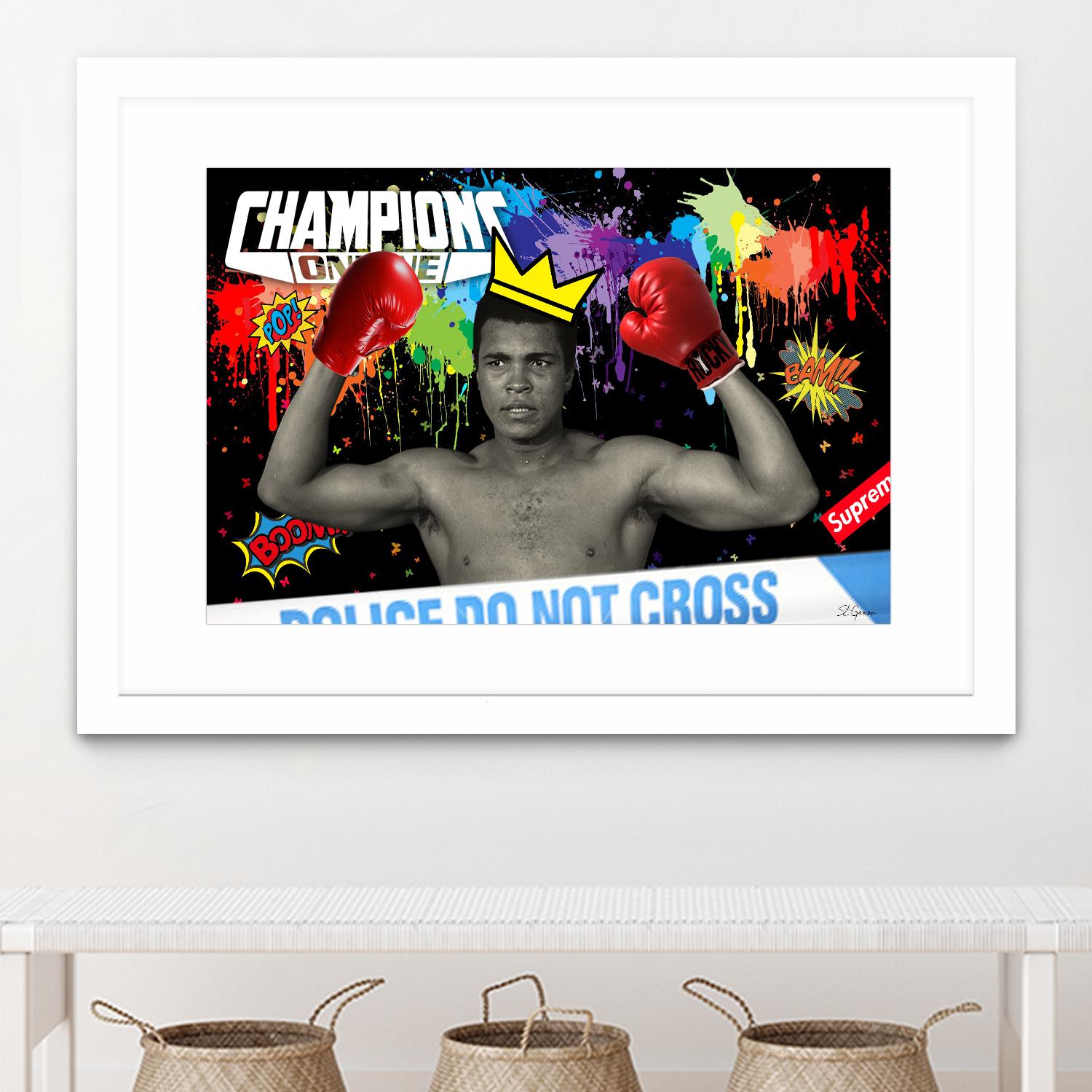 Background abstract by Carole St-Germain on GIANT ART - red digital boxer