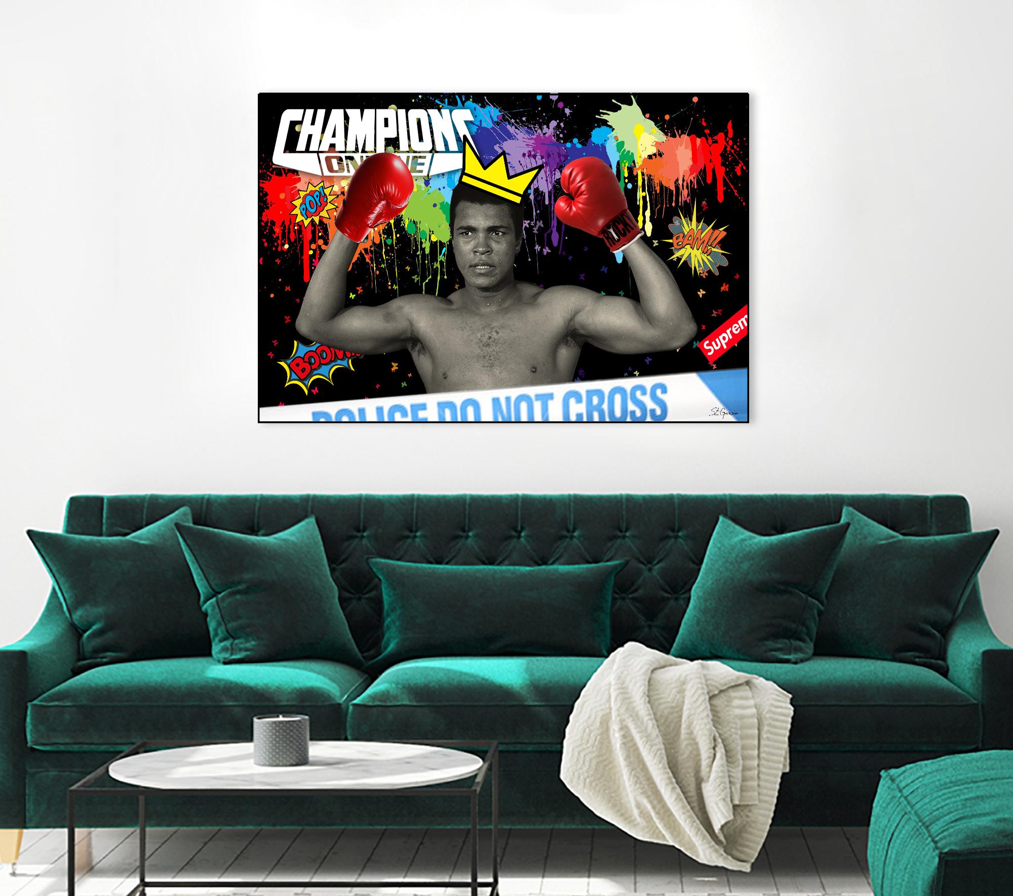 Background abstract by Carole St-Germain on GIANT ART - red digital pop art