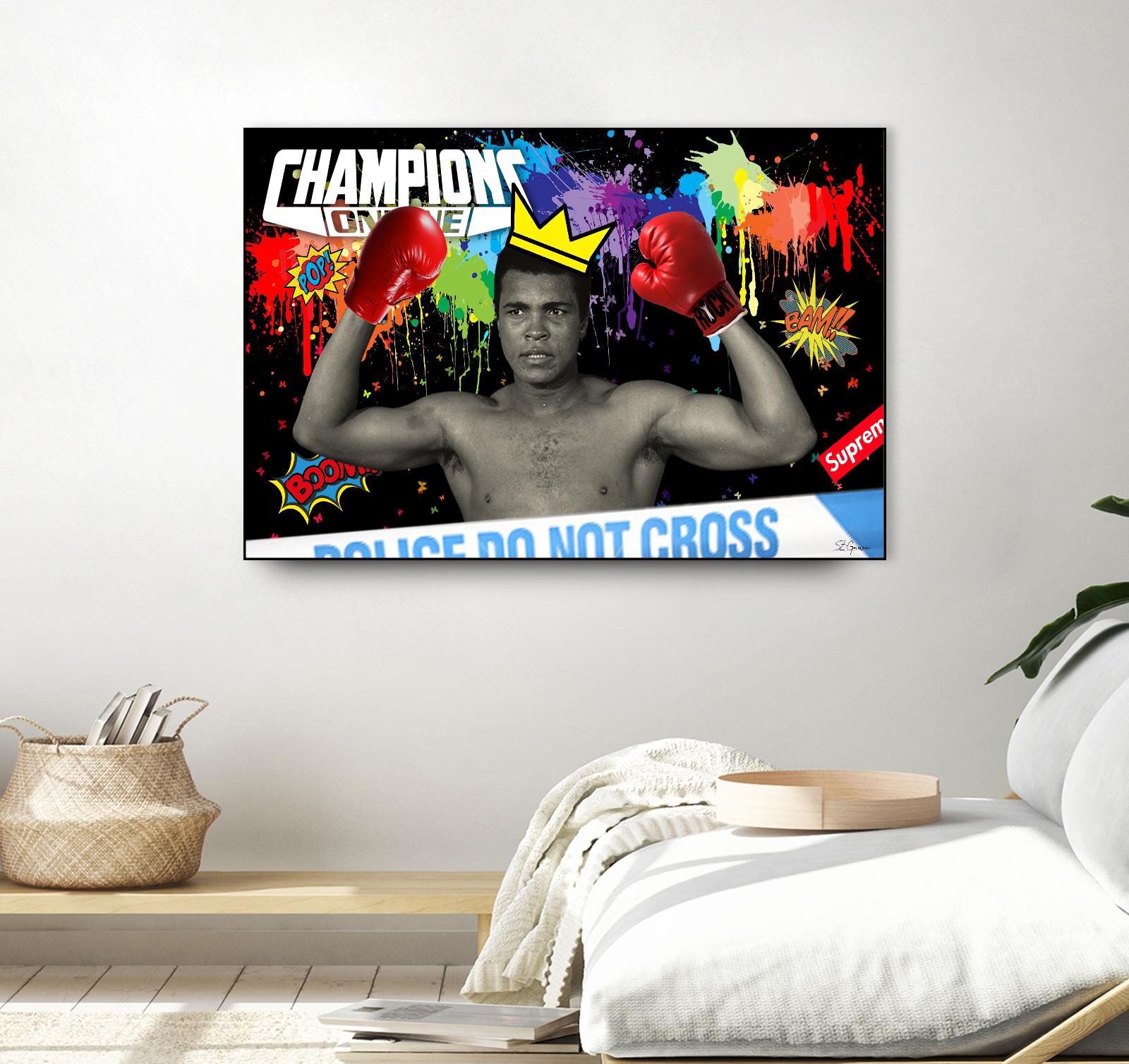 Background abstract by Carole St-Germain on GIANT ART - red digital pop art