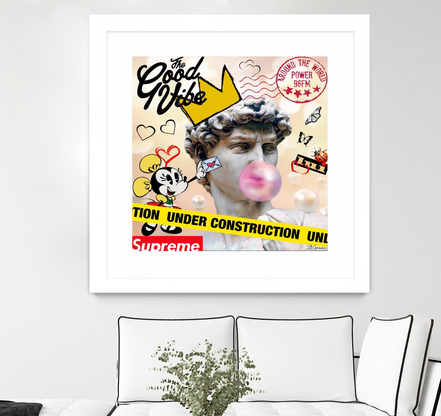 My David by Carole St-Germain on GIANT ART - pink digital david