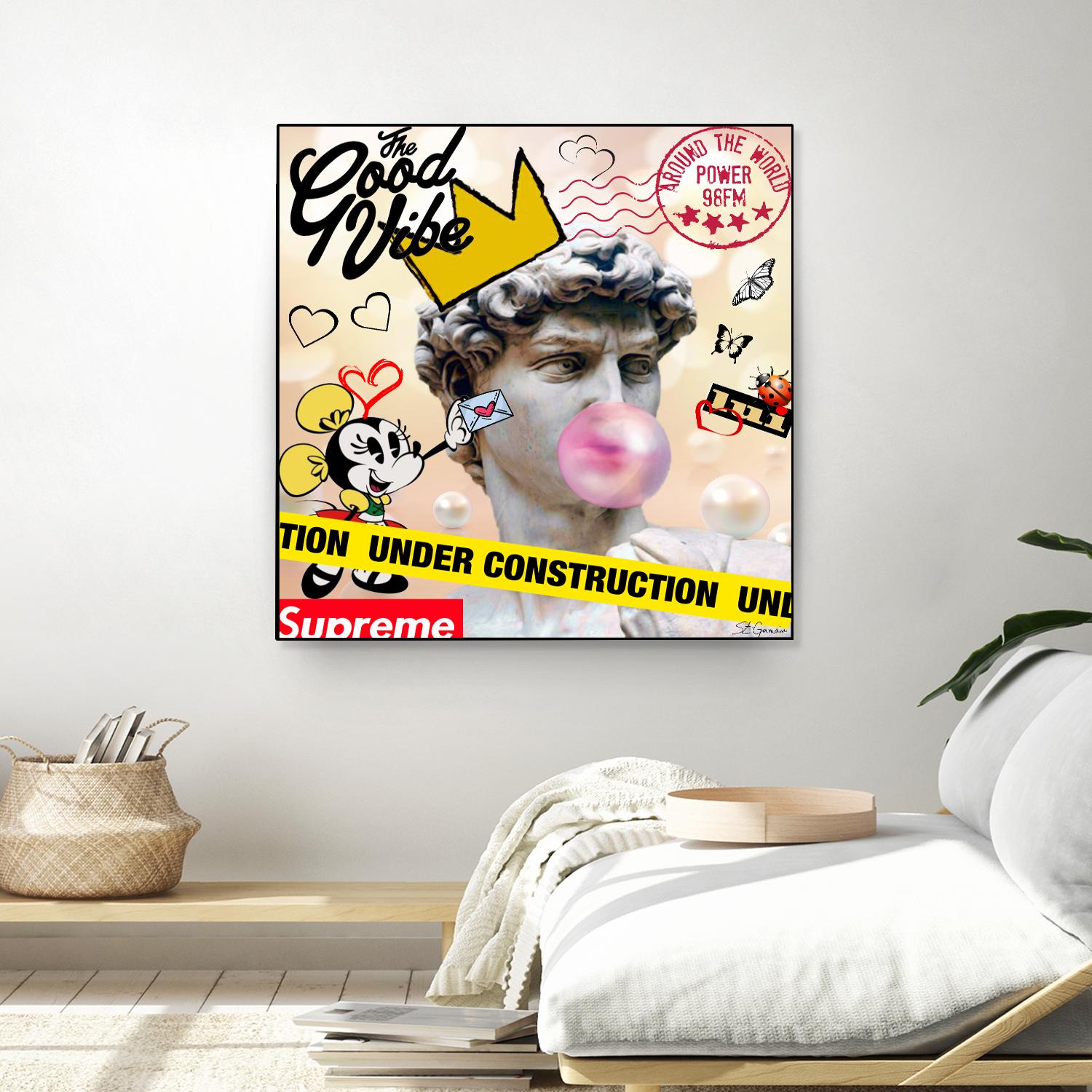 My David by Carole St-Germain on GIANT ART - pink digital david