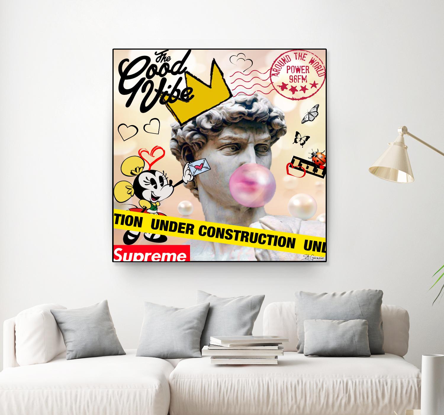 My David by Carole St-Germain on GIANT ART - pink digital david