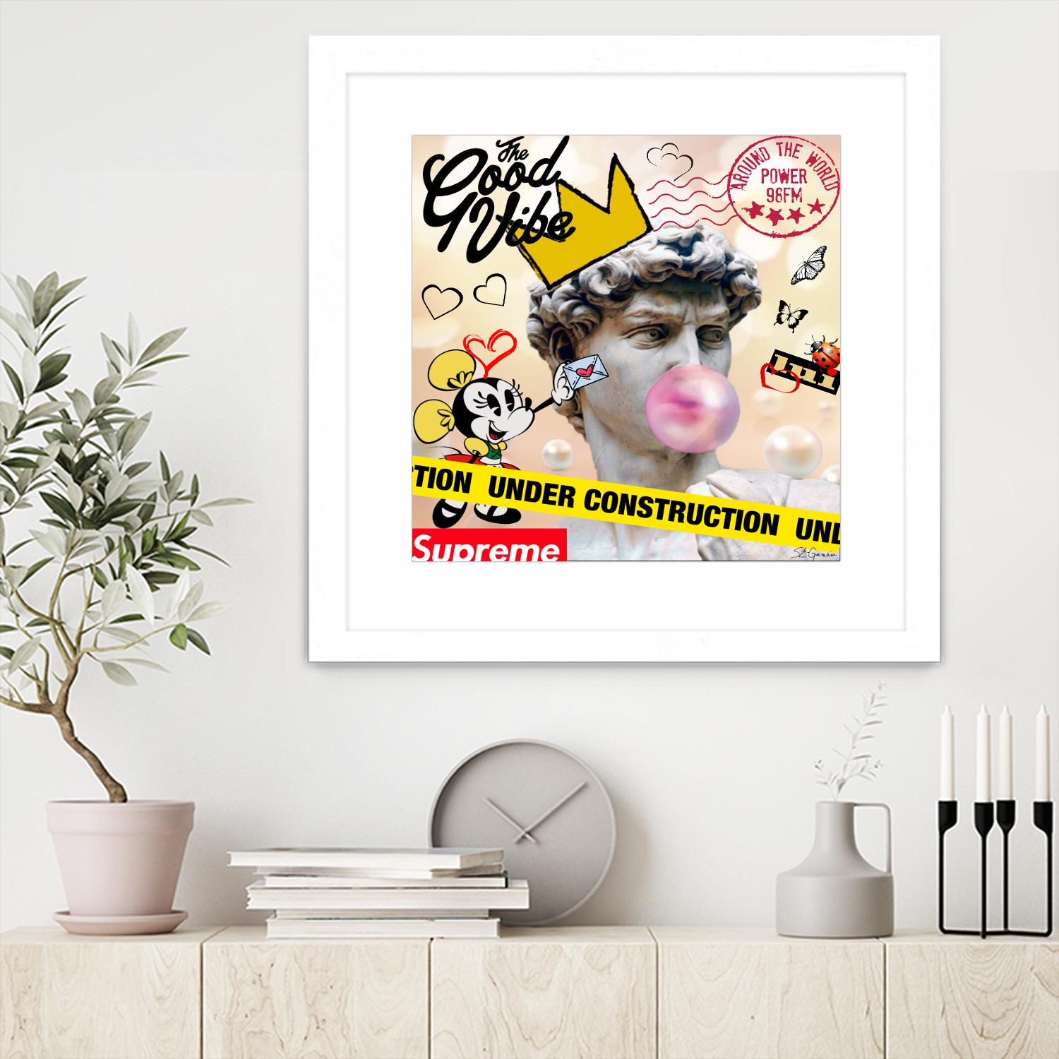 My David by Carole St-Germain on GIANT ART - pink digital david