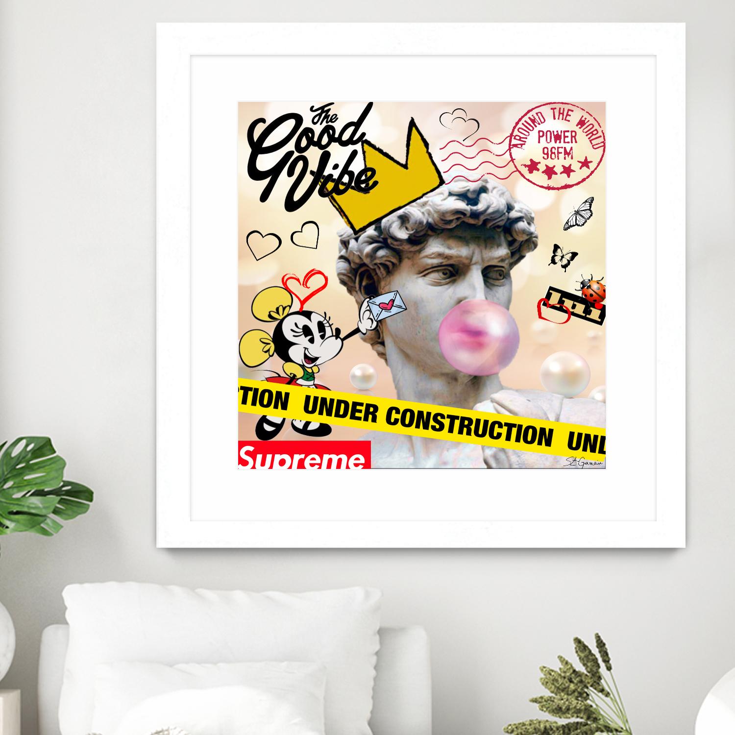 My David by Carole St-Germain on GIANT ART - pink digital david