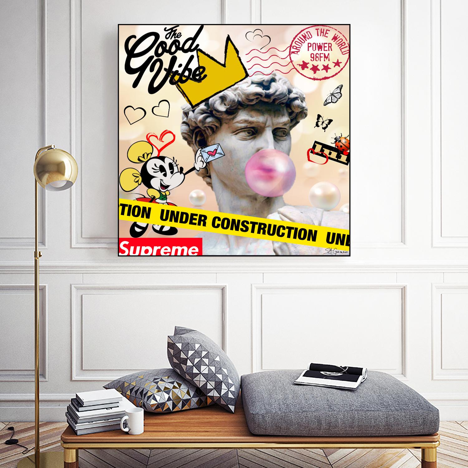 My David by Carole St-Germain on GIANT ART - pink digital david