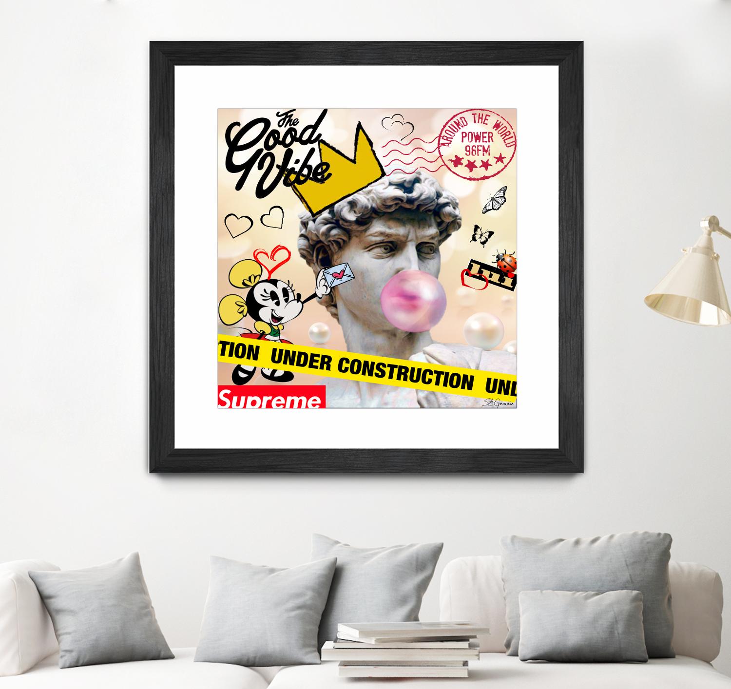 My David by Carole St-Germain on GIANT ART - pink digital david