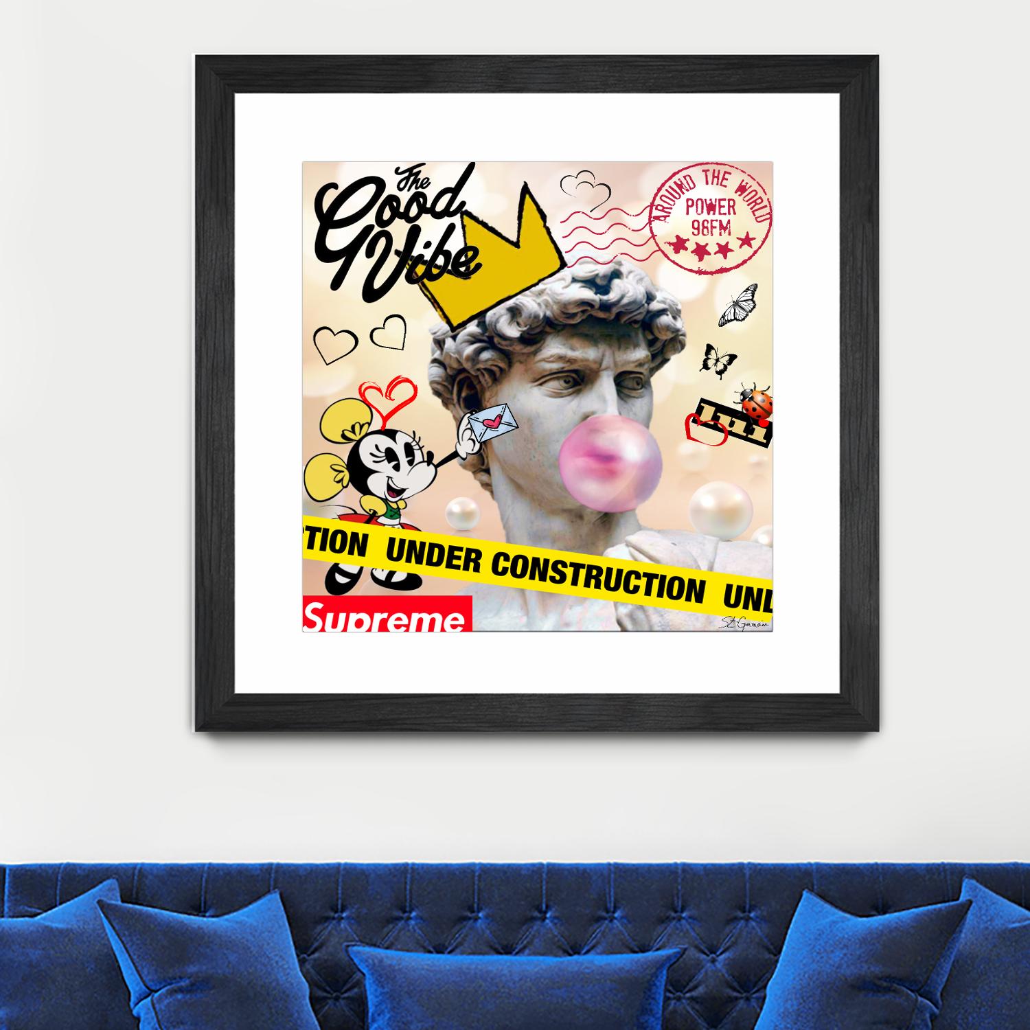 My David by Carole St-Germain on GIANT ART - pink digital david