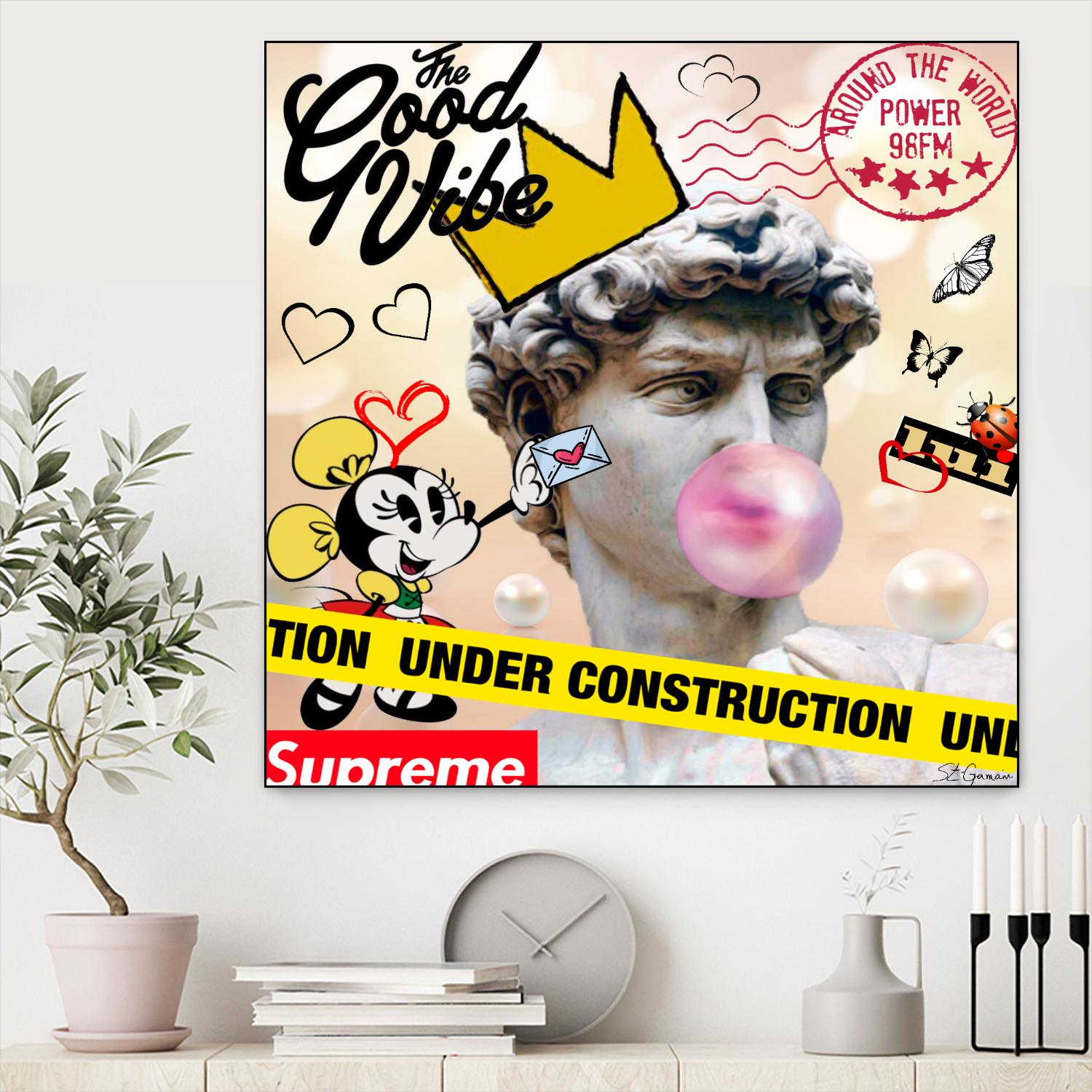 My David by Carole St-Germain on GIANT ART - pink digital david