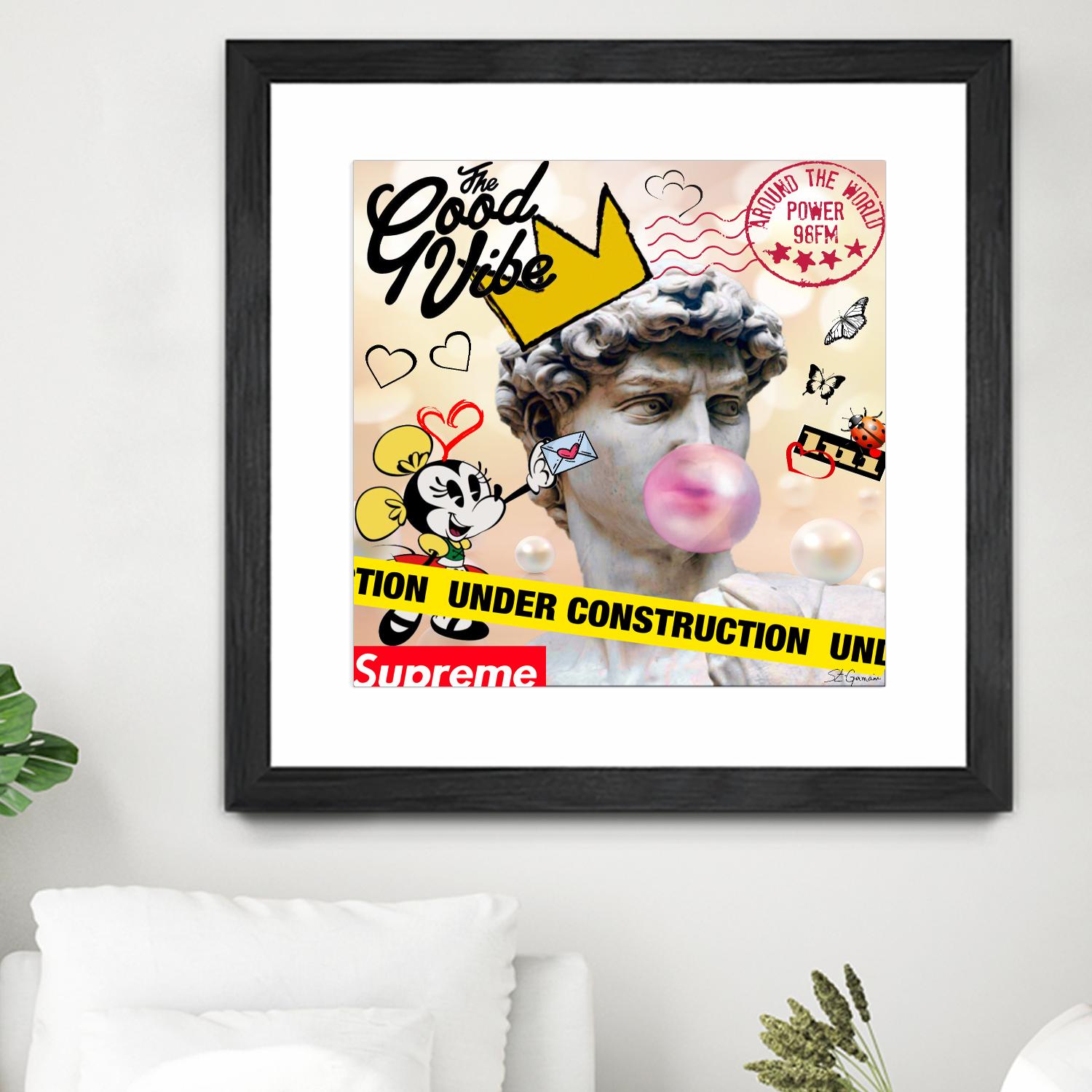 My David by Carole St-Germain on GIANT ART - pink digital david