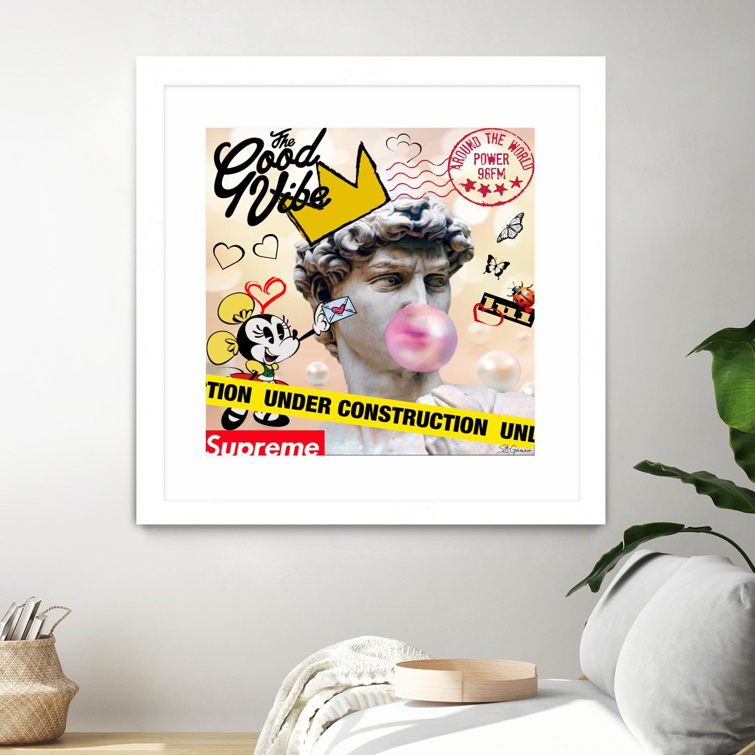 My David by Carole St-Germain on GIANT ART - pink digital david