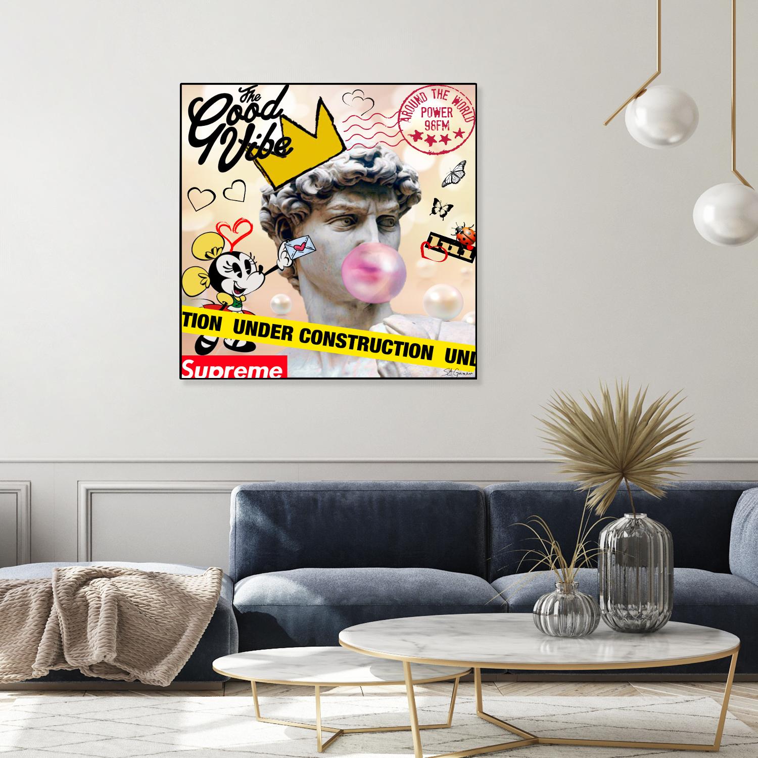 My David by Carole St-Germain on GIANT ART - pink digital david