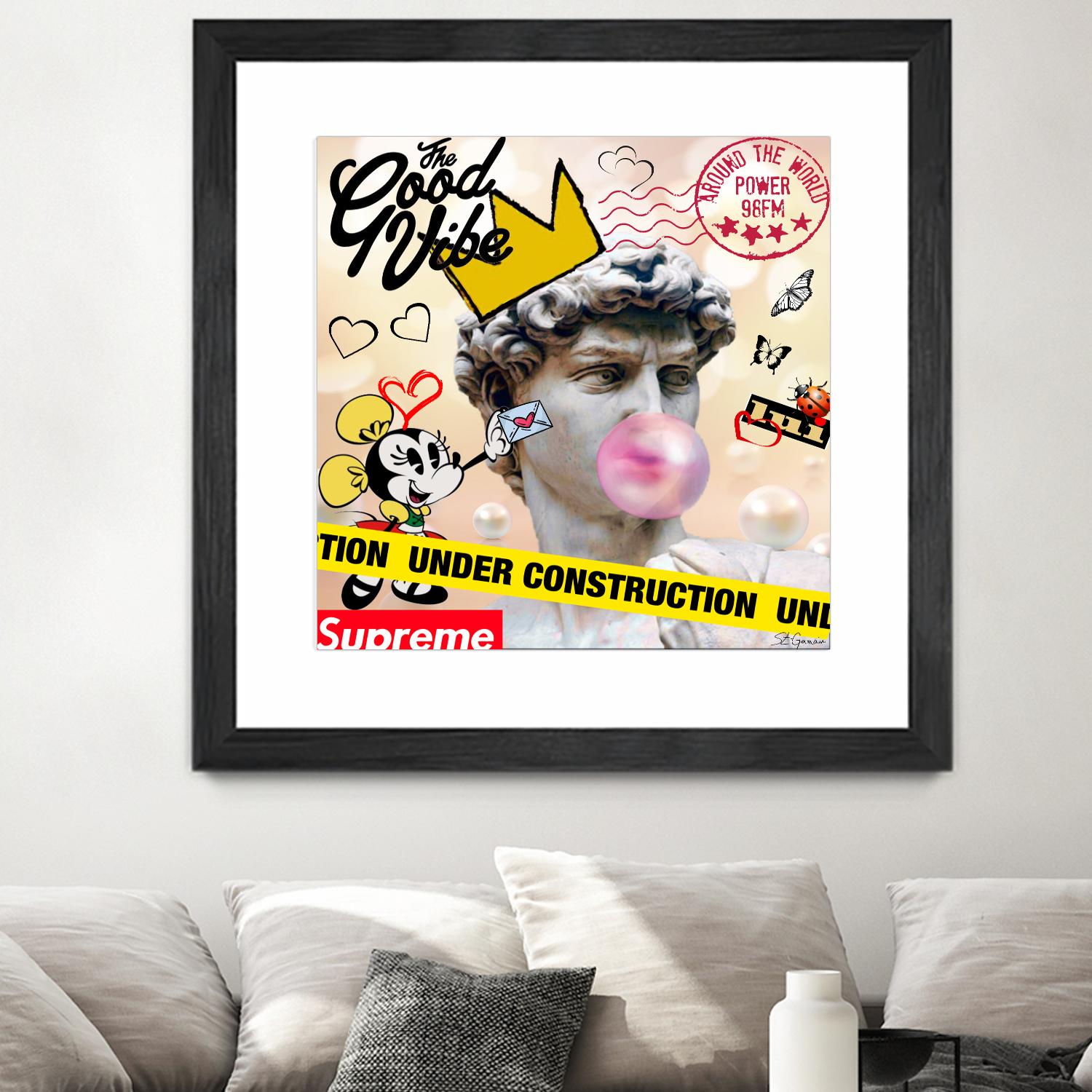 My David by Carole St-Germain on GIANT ART - pink digital david