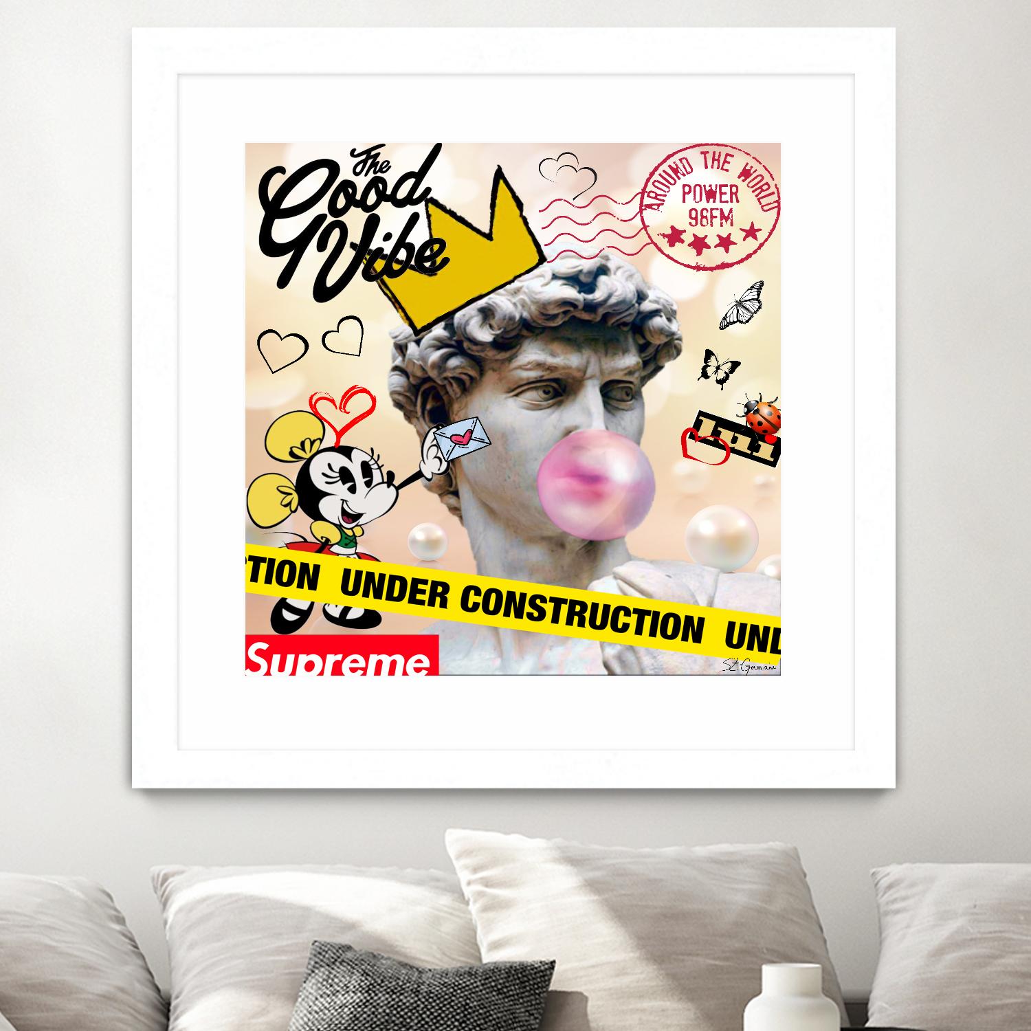 My David by Carole St-Germain on GIANT ART - pink digital david