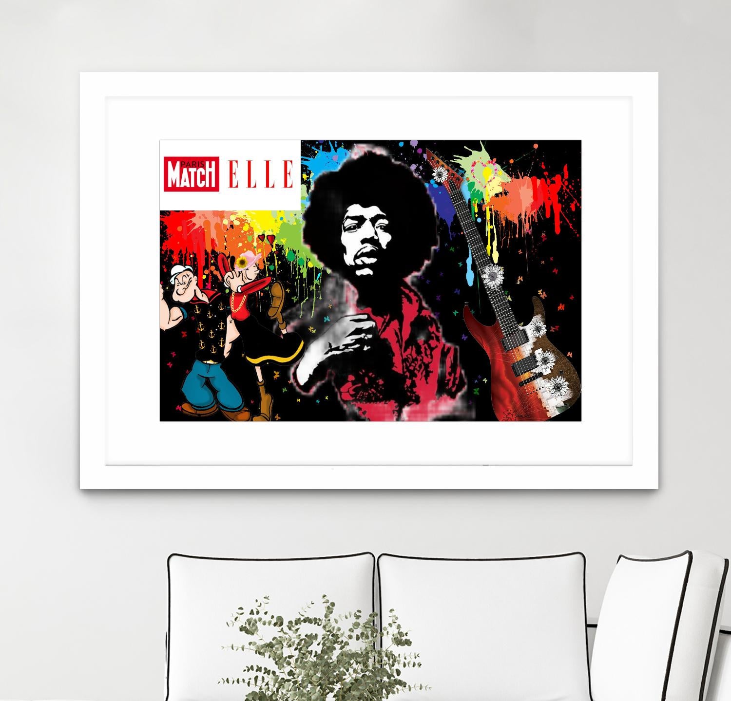 Peace and Love by Carole St-Germain on GIANT ART - red digital pari match