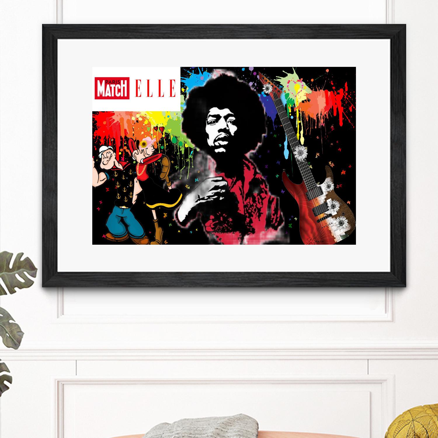 Peace and Love by Carole St-Germain on GIANT ART - red digital pari match