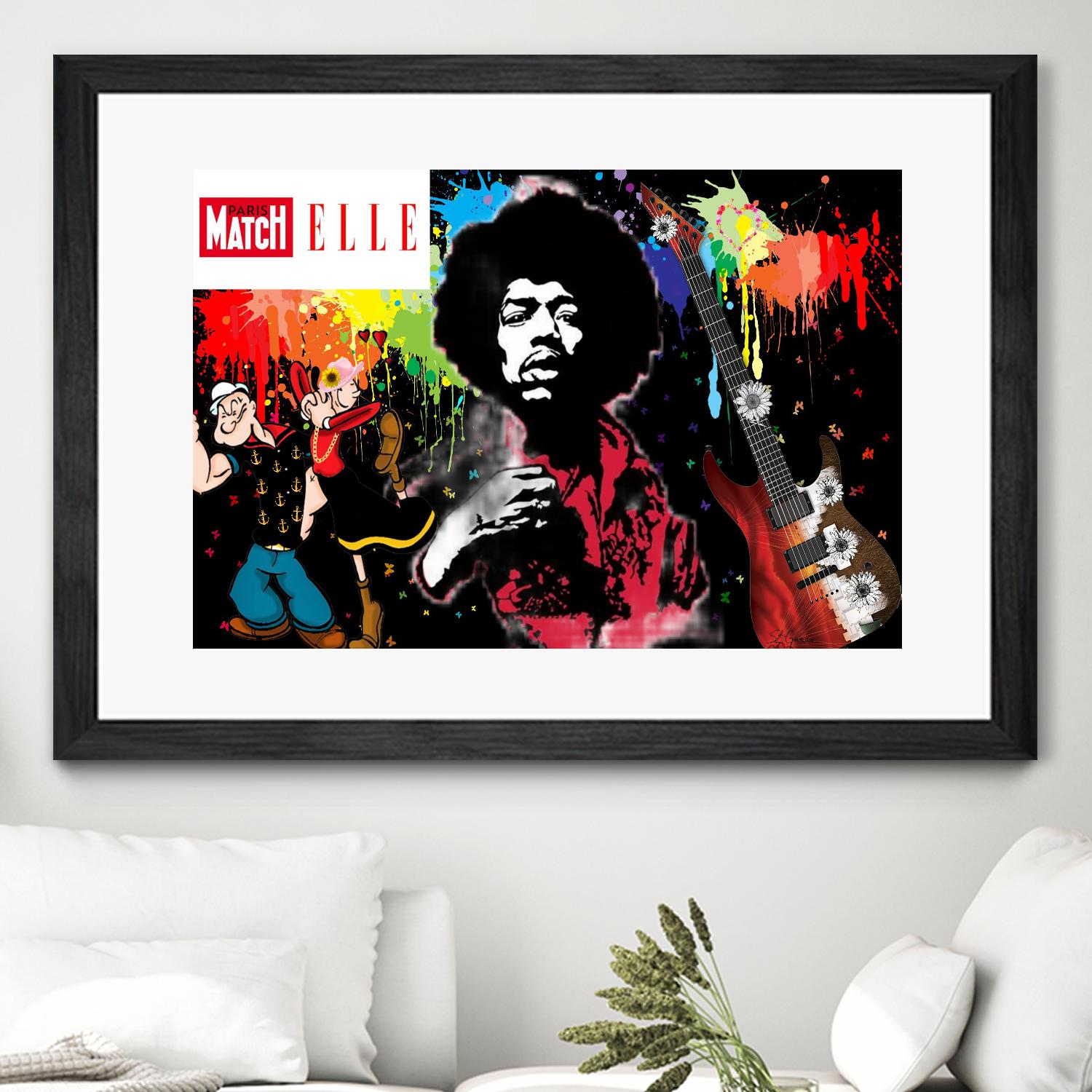 Peace and Love by Carole St-Germain on GIANT ART - red digital pari match