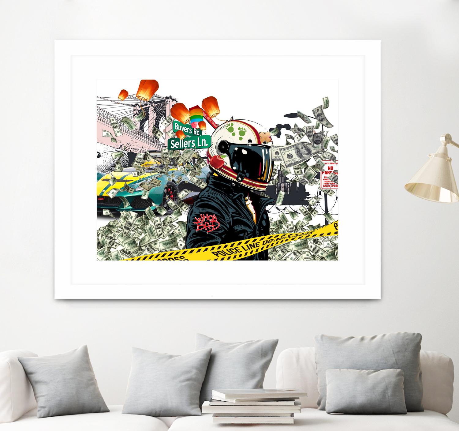 Urban Street by Carole St-Germain on GIANT ART - red digital police