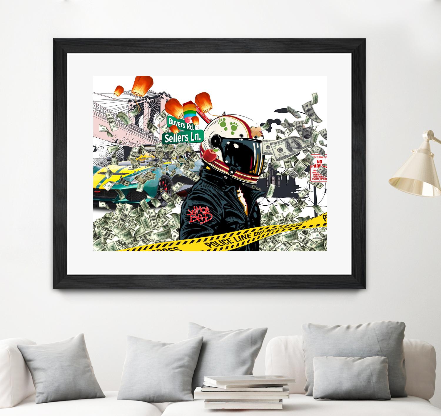 Urban Street by Carole St-Germain on GIANT ART - red digital police