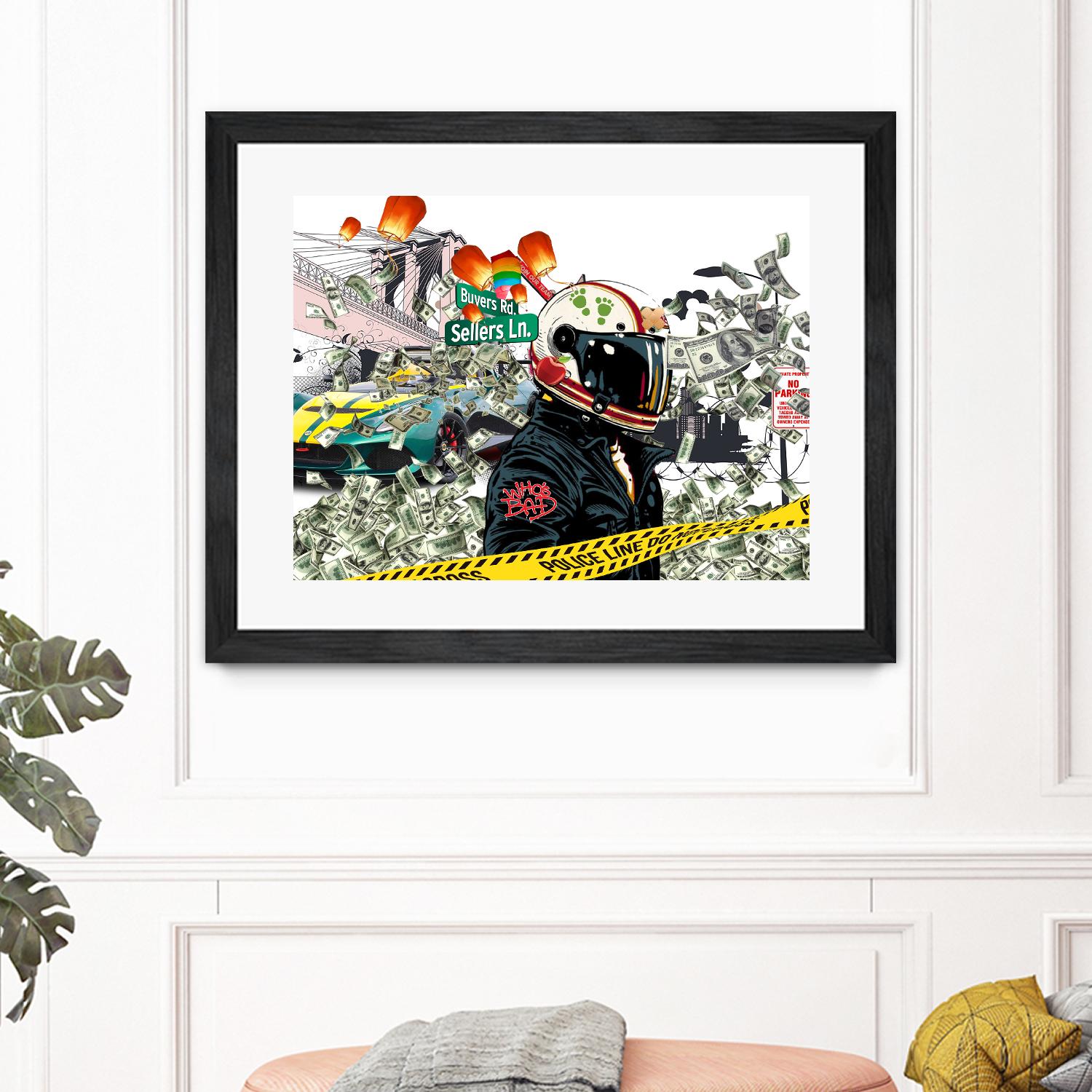 Urban Street by Carole St-Germain on GIANT ART - red digital police