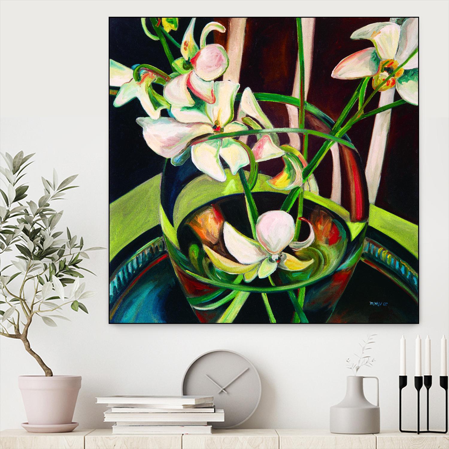 Unfolding by Mary McLorn Valle on GIANT ART - green floral