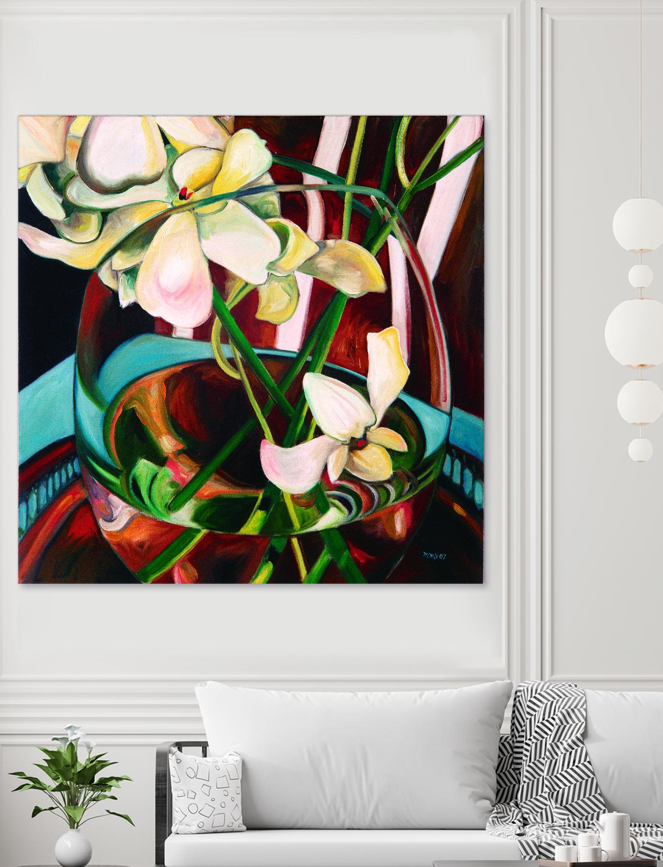 Deeper by Mary McLorn Valle on GIANT ART - blue floral