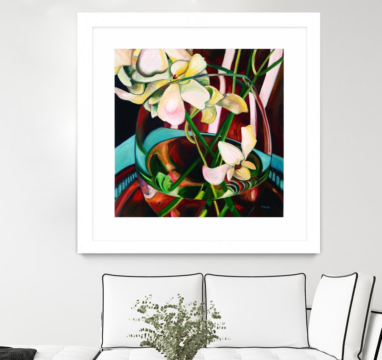 Deeper by Mary McLorn Valle on GIANT ART - blue floral