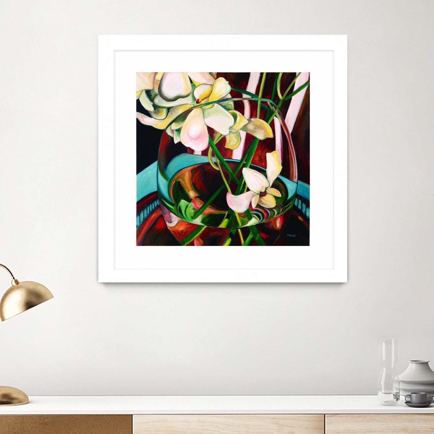 Deeper by Mary McLorn Valle on GIANT ART - blue floral