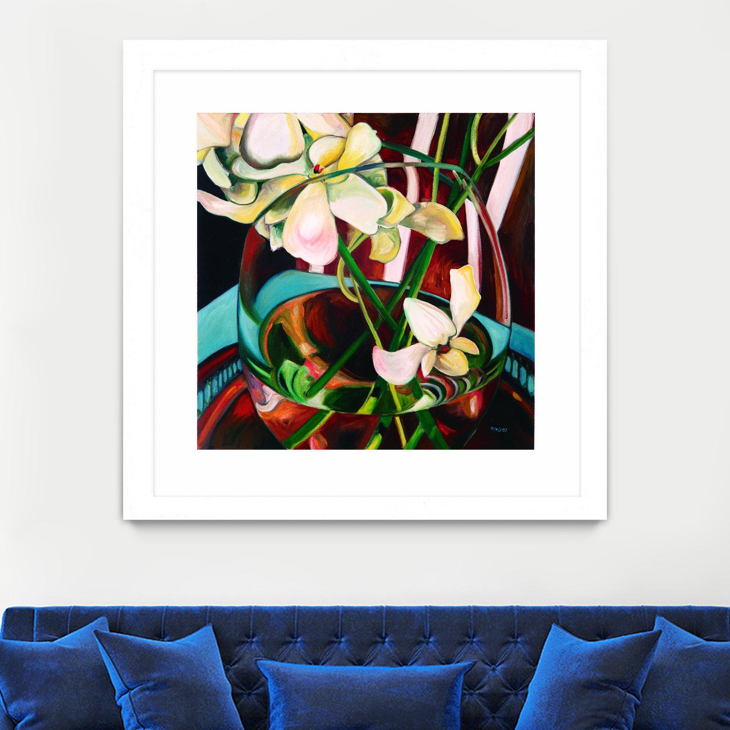 Deeper by Mary McLorn Valle on GIANT ART - blue floral