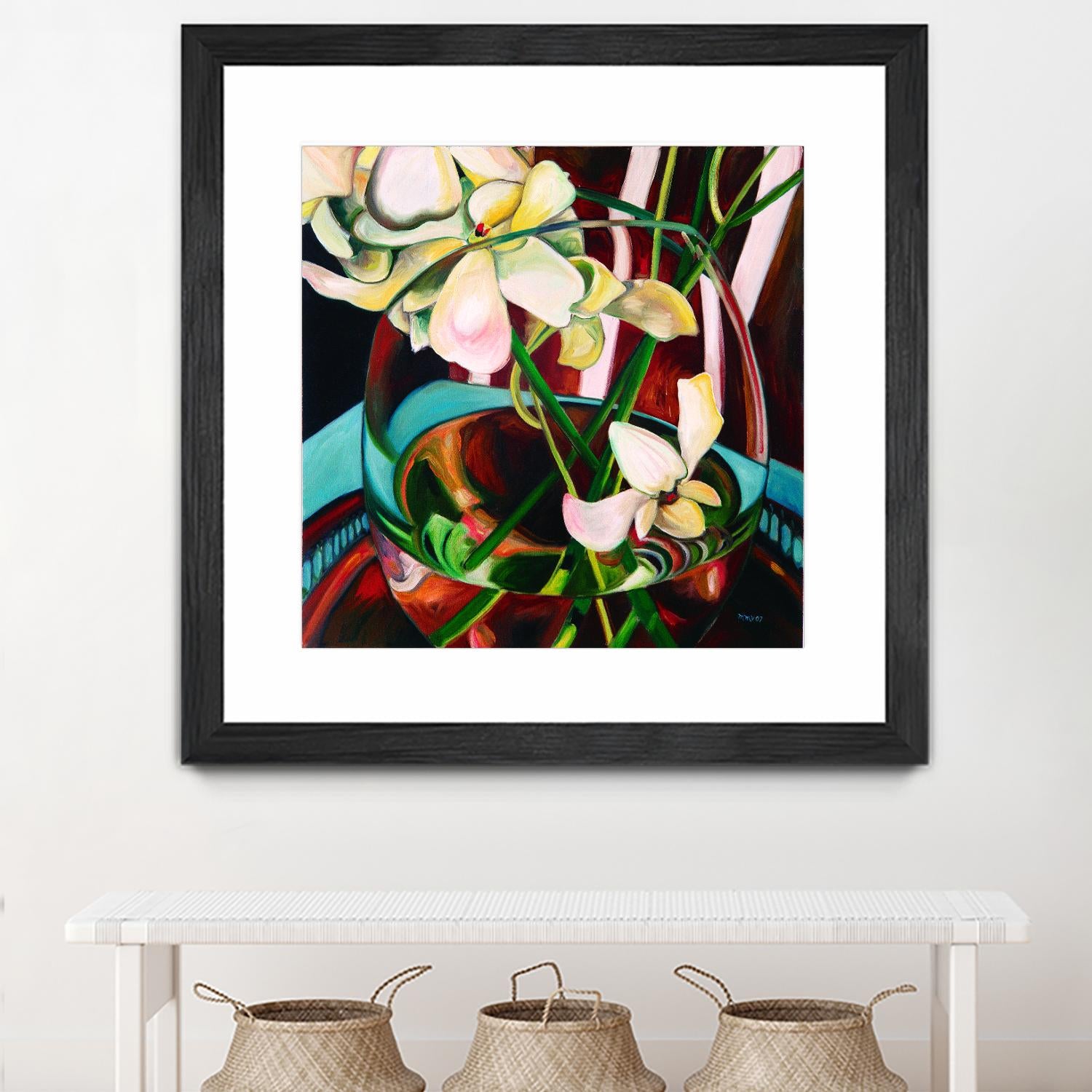 Deeper by Mary McLorn Valle on GIANT ART - blue floral